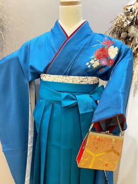 ローラ 本店(Rola) 【Fー28】青　白花散らし