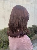 *ブリーチなしチェリーピンクベージュ!艶髪暖色ピンクブラウン