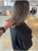 透け感たっぷりバレイヤージュ_white greige_