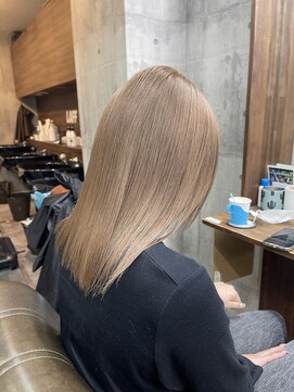 ラフ(LAFF) #バレイヤージュ#グレージュカラー#ボブウルフ#ココアベージュ