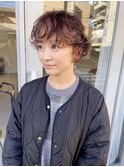 インナーカラー　ピンクカラー　マッシュショート