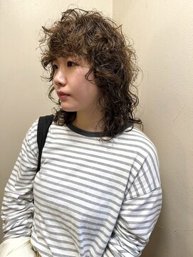 ソイ 下北沢(soi) 【spiral perm】ウルフ_スパイラルパーマ_オリーブカラー