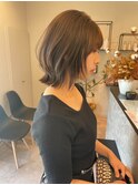 レイヤーボブ伸ばしかけミディアムレイヤーウルフ20代30代40代