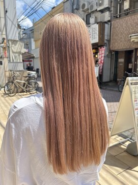 アース 高円寺店(HAIR & MAKE EARTH) ほんのりピンクのミルクティーカラー♪  【@mppp_32485】