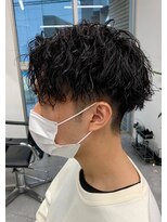 ジーニー 新百合ヶ丘(Genie) ダークアッシュニュアンスパーマ韓国マッシュベリーショート