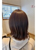 ミディアムボブ/外はね