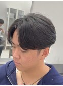 曲がる縮毛矯正　センターパート　京都四条河原町