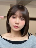 大人ボブぱつっとボブ切りっぱなしボブストンボブ垢抜けボブ
