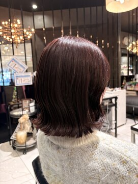 髪質改善×濃厚ワインレッド