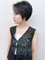 ラウンジ モリオ イケブクロ(Lounge MORIO Ikebukuro)&nbsp;黒髪ショートくびれショート丸みショートボブ20代30代40代耳掛け