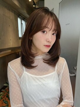 サイン 渋谷(SIGN) 韓国ヘアハッシュカットレイヤーカットブリーチ無し韓国ボブ渋谷
