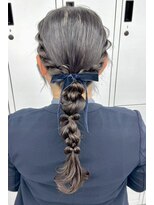 スタイル 横浜(STYLE) 結婚式お呼ばれ編みおろし/リボンヘアセット/アレンジ