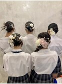 カチモリ/あみ下ろし/成人式/浴衣/団体ヘアセット