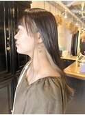 大人ハイライト/インナーカラー/ベージュカラー