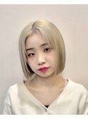 ボブ×切りっぱなしボブ×ミニボブ×前髪なし×横浜