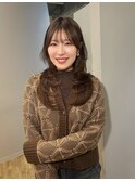 チョコレートカラー顔周りレイヤー20代～50代【西新大濠荒戸】