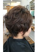 シフォンパーマ系ショートスタイル
