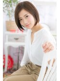 艶カラー前下がりボブで＊ナチュラルクールな大人顔