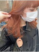 パステルオレンジ/ハイトーン/ブリーチ2回から/pixyyyyyy297