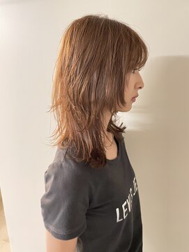 ノラキチジョウジ(NORA KICHIJOJI) ウルフボブロングレイヤー耳かけフェイスレイヤーレイヤーボブ