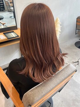 ミュラ(mulah) 大人かわいいピンクベージュ＊セミロングくびれヘア暖色カラー