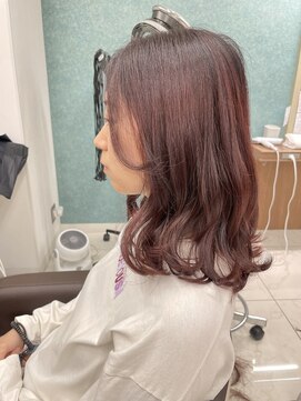 アッシュ 下北沢店(Ash) ブリーチ無しレッドカラー