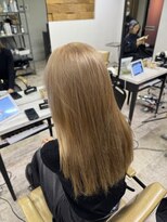 アジールヘア 所沢プロペ通り店(agir hair) シアーミルクティーベージュケアブリーチ小顔カットワンレン所沢