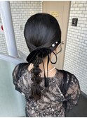 編みおろし タイトヘア タイトアレンジ 参列ヘア イベントヘア