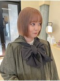 【snuw_ayano】ボブ/ミルクティーベージュ/切りっぱなしボブ