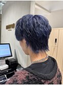 【かほ】ブリーチ×ネイビーブルー