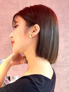 ロンドヴァリー 渋谷店(Lond vallee) 【山崎限定】大人っぽい色気ボブは切りっぱなしボブ