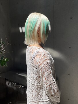 ヴァーディ オモテサンドウ(Vardy omotesando) blonde/ミント ブロンド ホワイト デザイン 表参道リタッチ