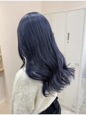 ブルーブラックブリーチダブルカラーダークアッシュブラウン横浜