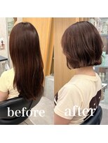 ヘアサロン ドットプラス 町田店(dot. plus) ぱつっとボブミルクティーブロンド/デジタルパーマ/町田
