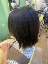 エシカル(ethical)&nbsp;【大人かわいい】切りっぱなしボブ×艶感・透明感ベージュカラー