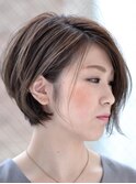 【M.SLASH】メッシュで艶めく都会派ボブ