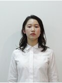 甘すぎないアンニュイアップバング