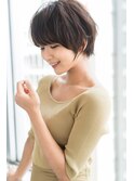 ダークブラウン ナチュラルブラウン エアリー ショート