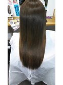 自然なストレートでモテ愛され美髪★赤み消しカラー×髪質改善
