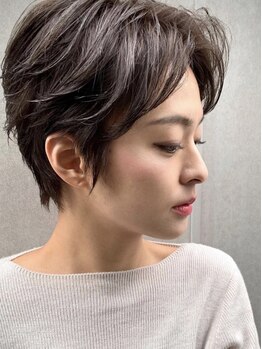 カラペア カスミ鮎川店(Color pair)の写真/【白髪リタッチ＋透明感カラー＋Tr￥5800】グレイカラーでも明るいカラーが可能★貴女だけの理想の色味に♪