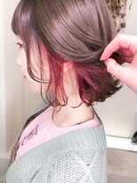 ミシェリー(misherry)&nbsp;美髪インナーカラーミルクティーピンク大人かわいい韓国風