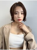 ★くびレイヤーエモージュ黒髪グレーベージュレイヤーロング