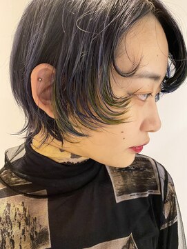 オルロバイイザ(ORLO by IZA) ◎ネイビー×イエロー×パープルの顔周りデザインカラー