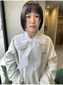 顔まわりレイヤー 顔まわりウルフ ショートボブ 西田