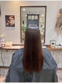 20代30代40代大人上品サラ艶ストレート◎ナチュラルブラウン