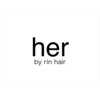 ハーバイリンヘアー(her by rin hair)のお店ロゴ
