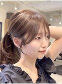 似合わせ/アッシュブラウン/顔まわり/レイヤーカット/谷町四丁目