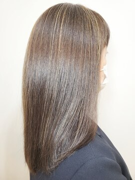 松本平太郎美容室 国立店 ロングストレート×イノアカラー×ハイライト/30代40代50代60代
