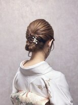 編み込みシニョン×着物【和装アップスタイルヘアアレンジ】