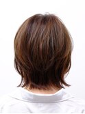 くびれヘア/アプリコットオレンジ/ハイライトカラー/麻布